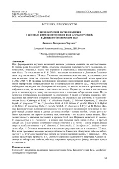 Таксономический состав коллекции и сезонный ритм развития видов рода Cotoneaster Medik. в Донецком ботаническом саду